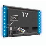 Tira LED Flexible RGB  2x50cm con mando para televisor TV -Kit-